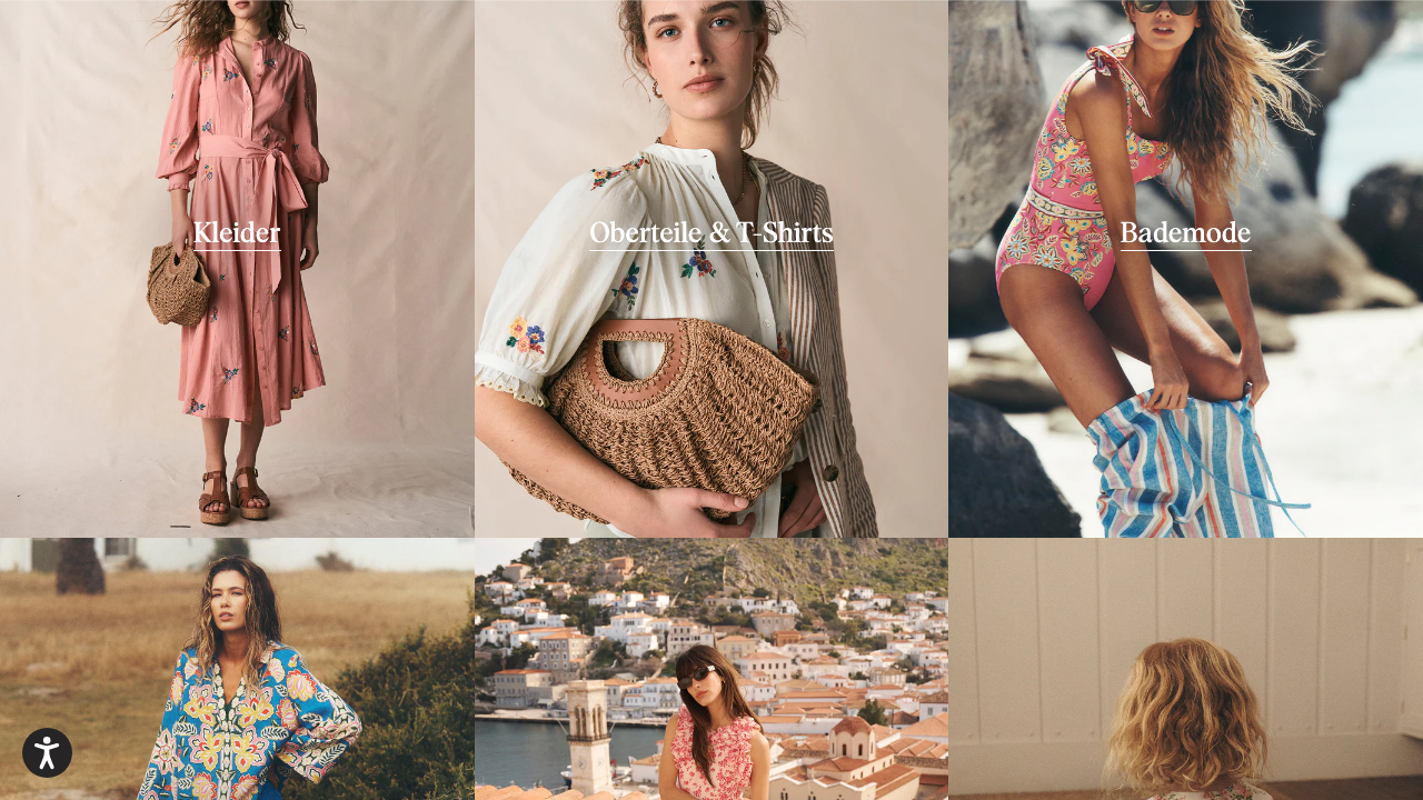 Boden Germany lifestyle imagery showing British classics, holiday collections and resortwear at eu.boden.com/de-at
