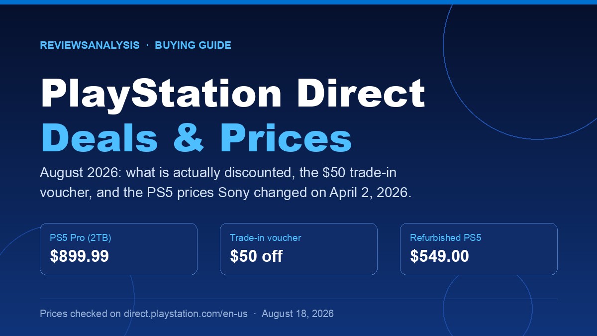 PlayStation Direct deals and prices guide for August 2026