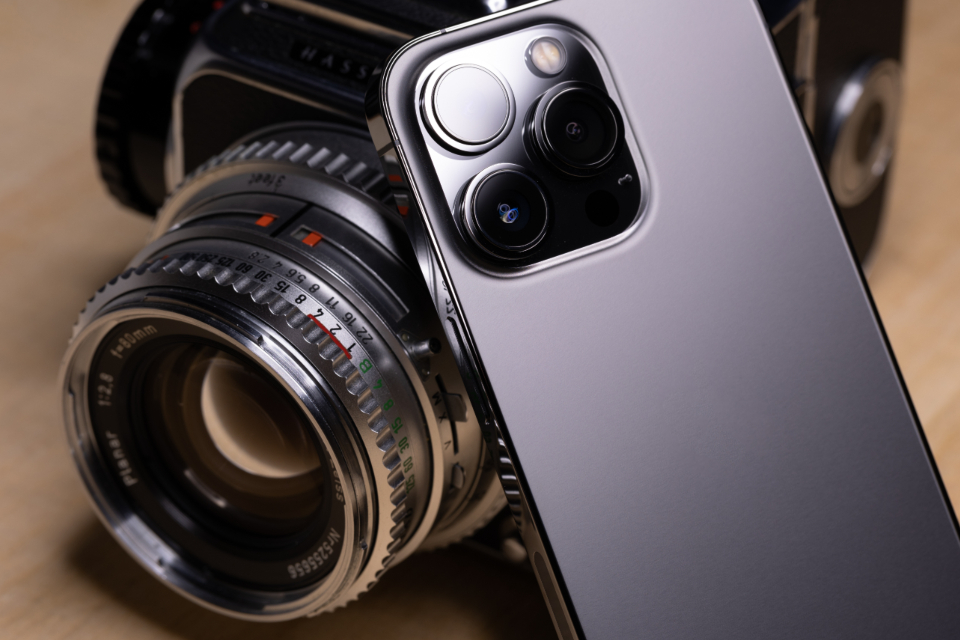 Smartphone camera being used to record video content for advertising