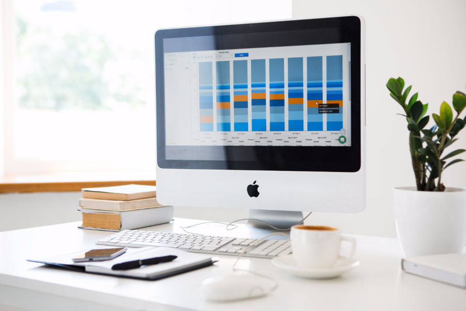 Digital advertising performance analytics displayed on a computer screen