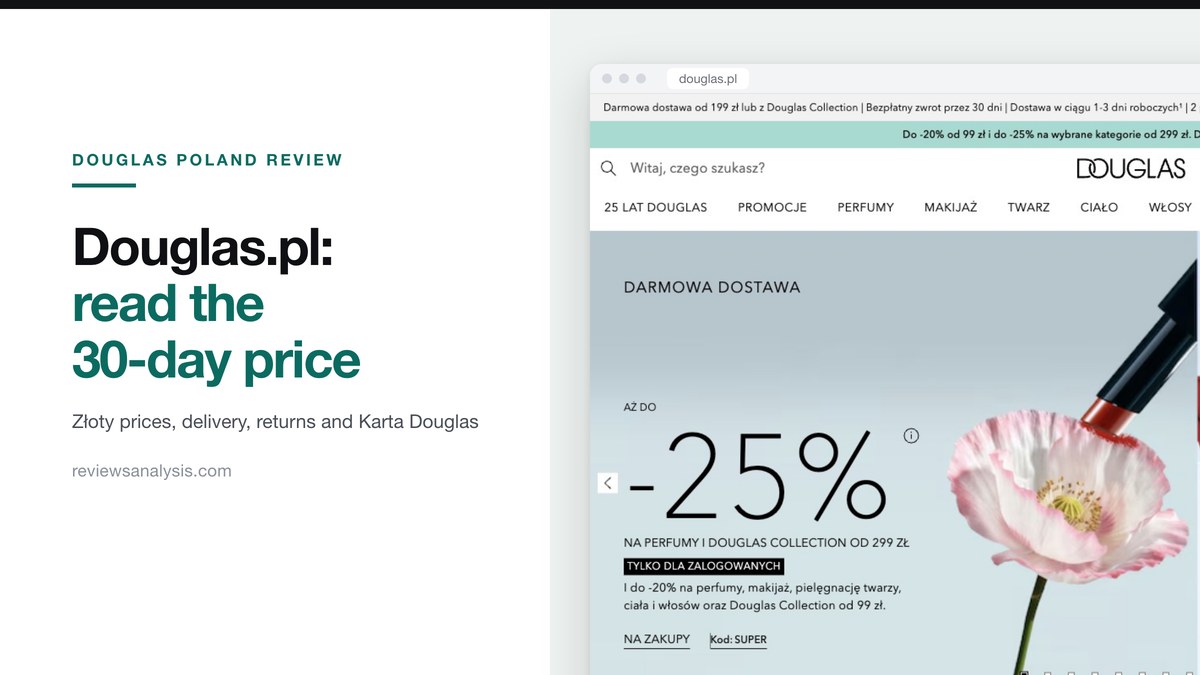 Douglas Poland review: how to read the 30-day price on douglas.pl